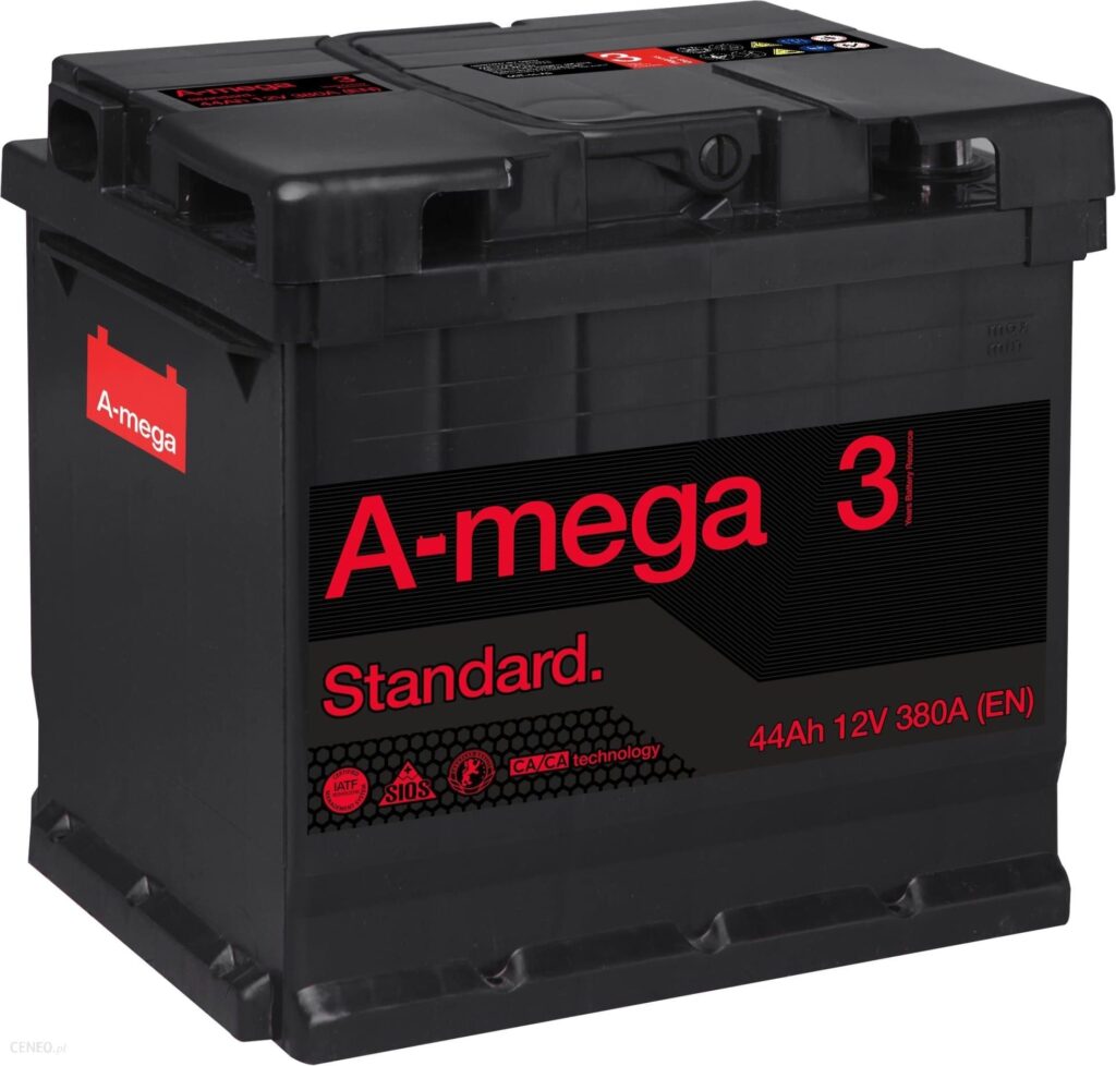 Amega Akumulator Standard M3 44Ah 380A P Plus 6Ct