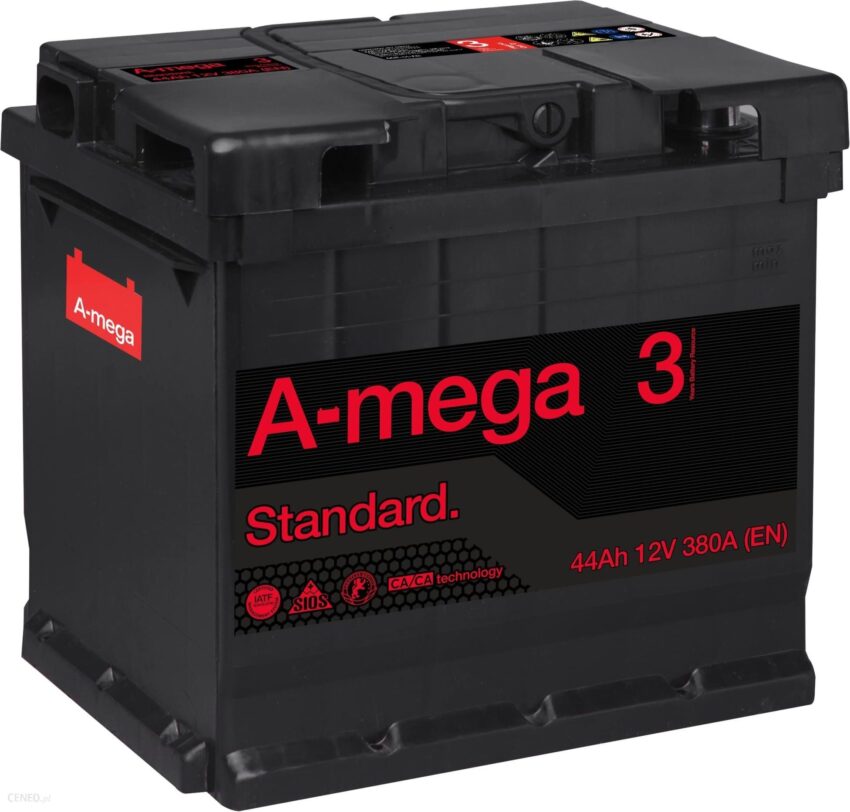 Amega Akumulator Standard M3 44Ah 380A P Plus 6Ct