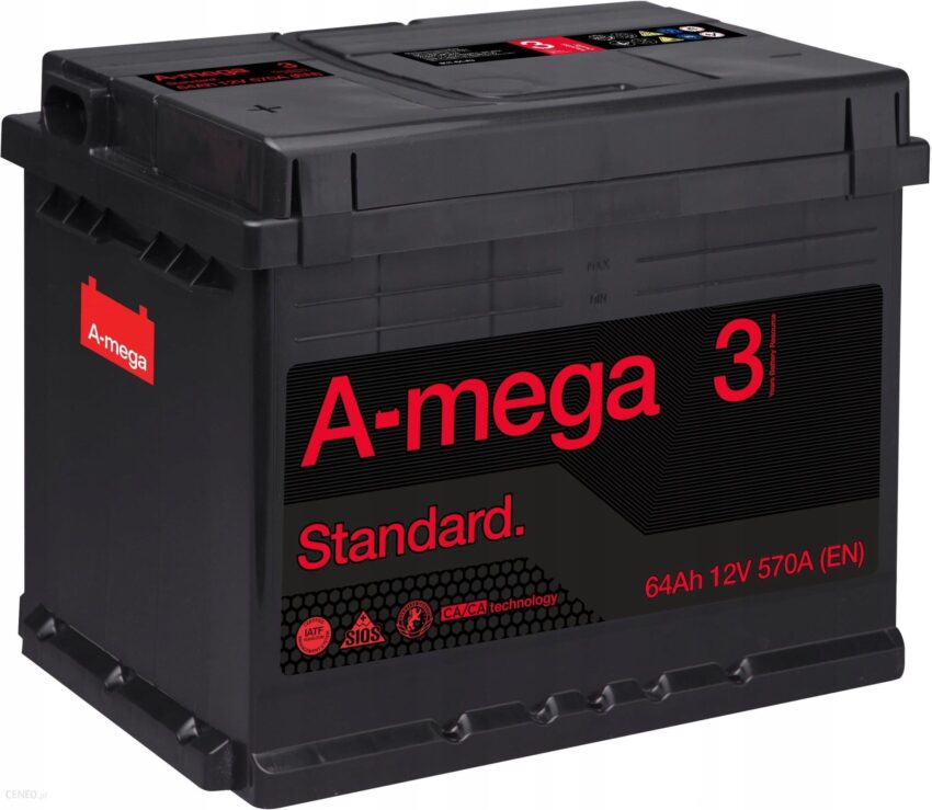 Amega Akumulator Standard M3 64Ah 570A P Plus 6Ct 64 A3