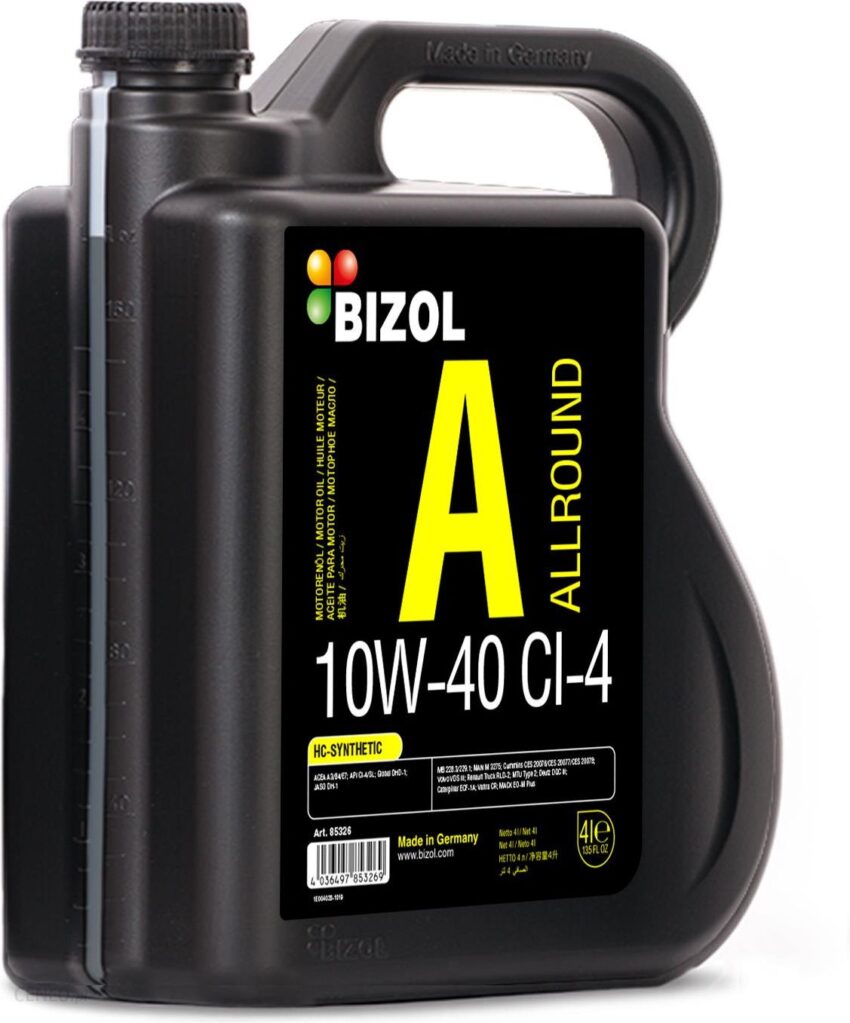 Bizol Olej Silnikowy 10W40 4L A3/B4 Ci4 85326