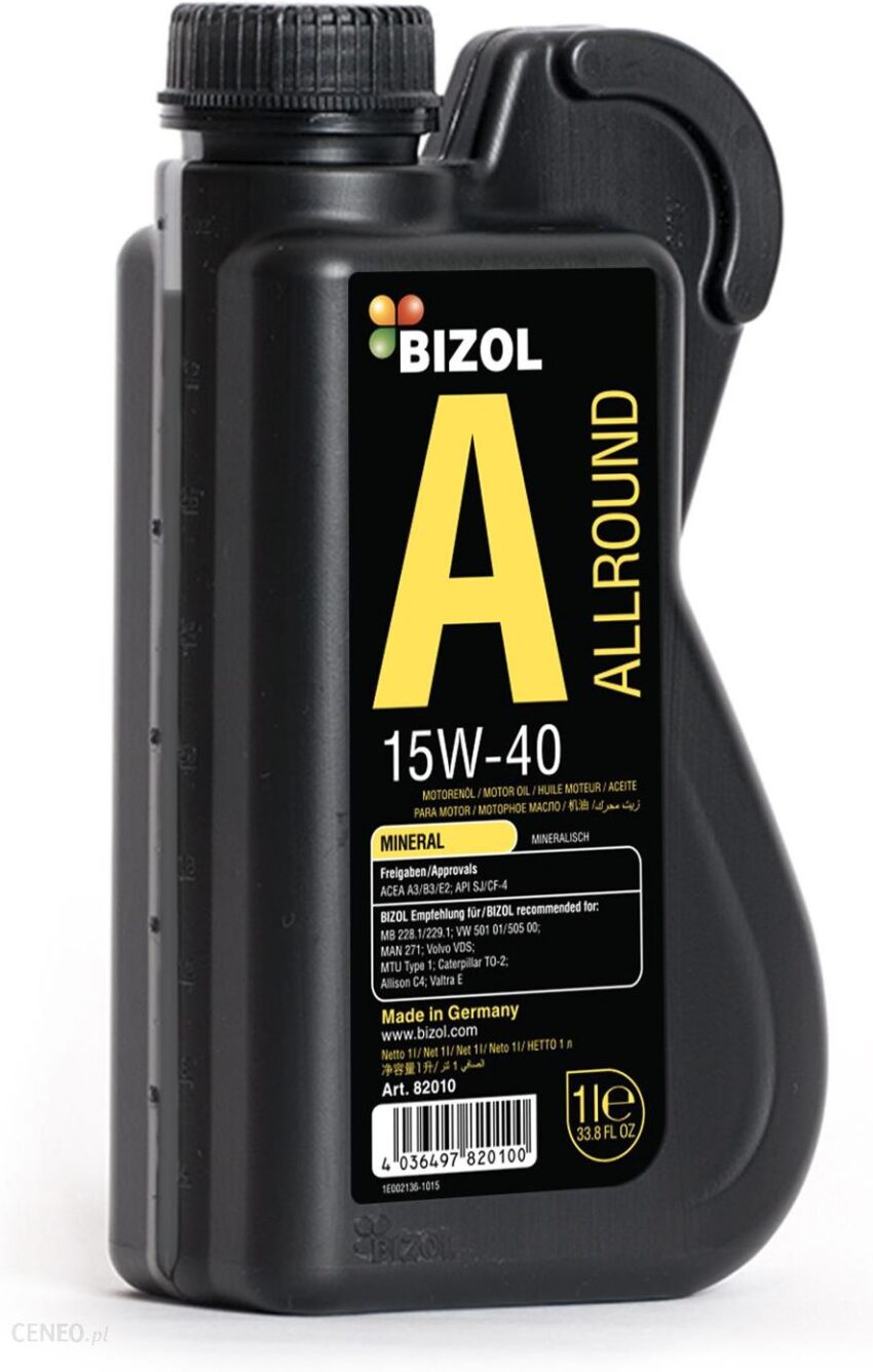 Bizol Olej Silnikowy 15W 40 1L A3 B3 Cf 4 82010