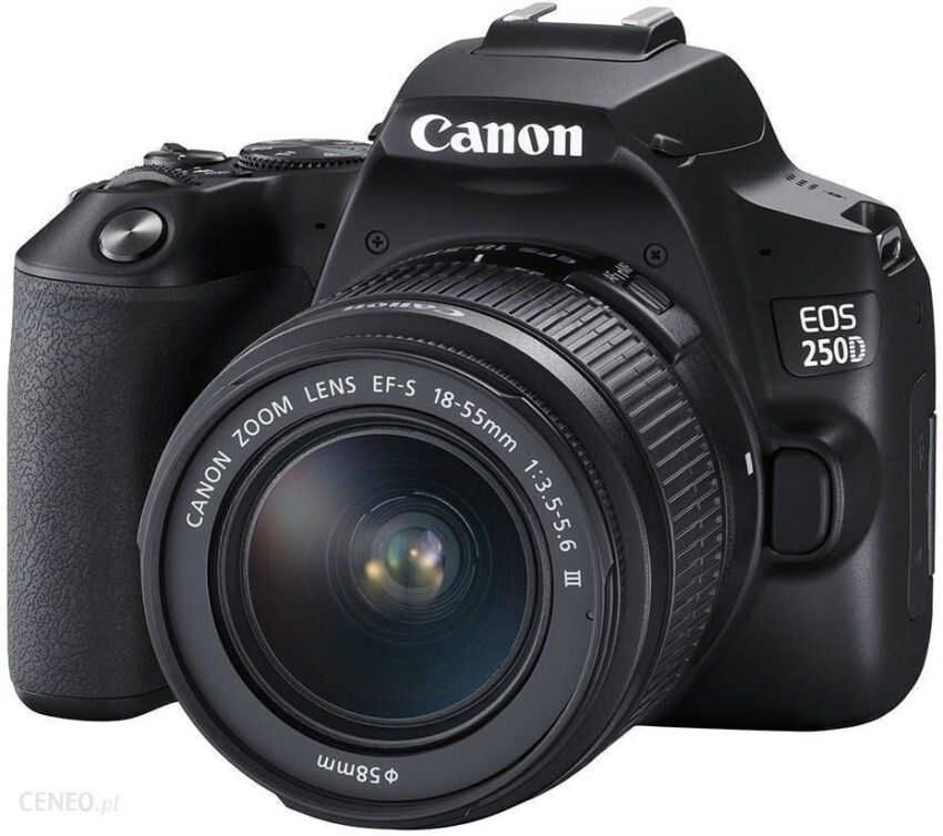 Canon EOS 250D czarny + EF-S 18-55mm f/4-5.6 IS STM