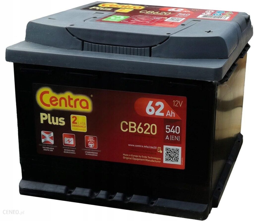 Centra Plus CB 620 62Ah 540 A P+