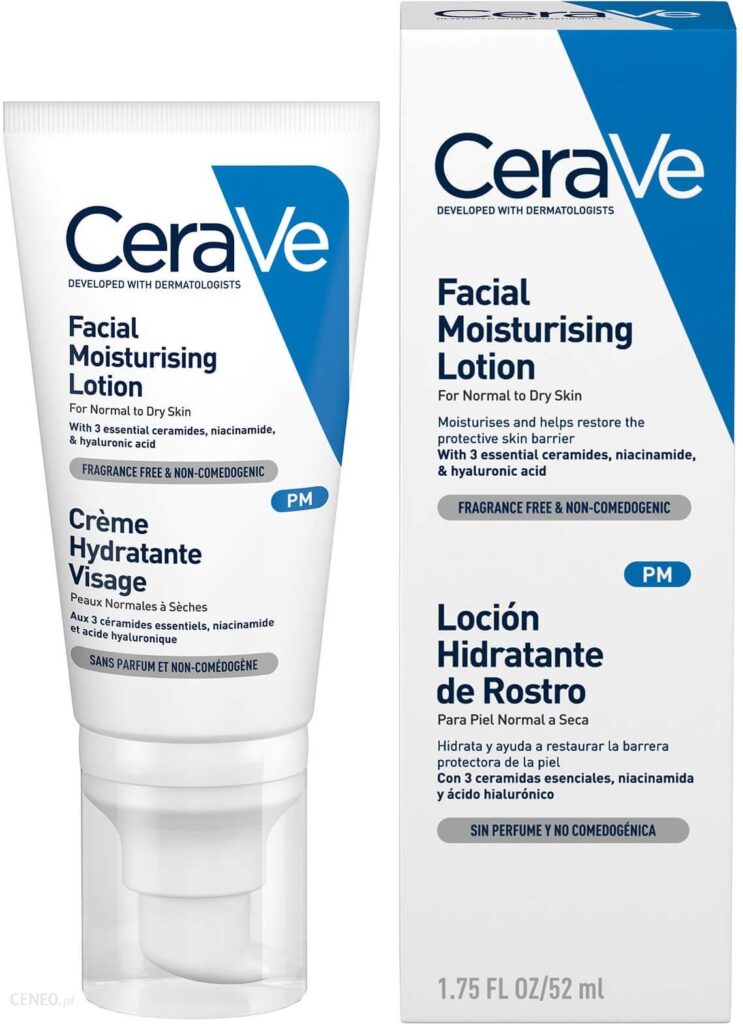 CeraVe Nawilżający Krem Do Twarzy Dla Skóry Normalnej I Suchej 52Ml