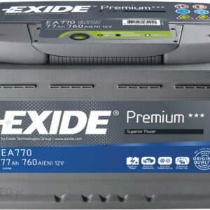 Exide Ea770 77Ah/760A Premium P+