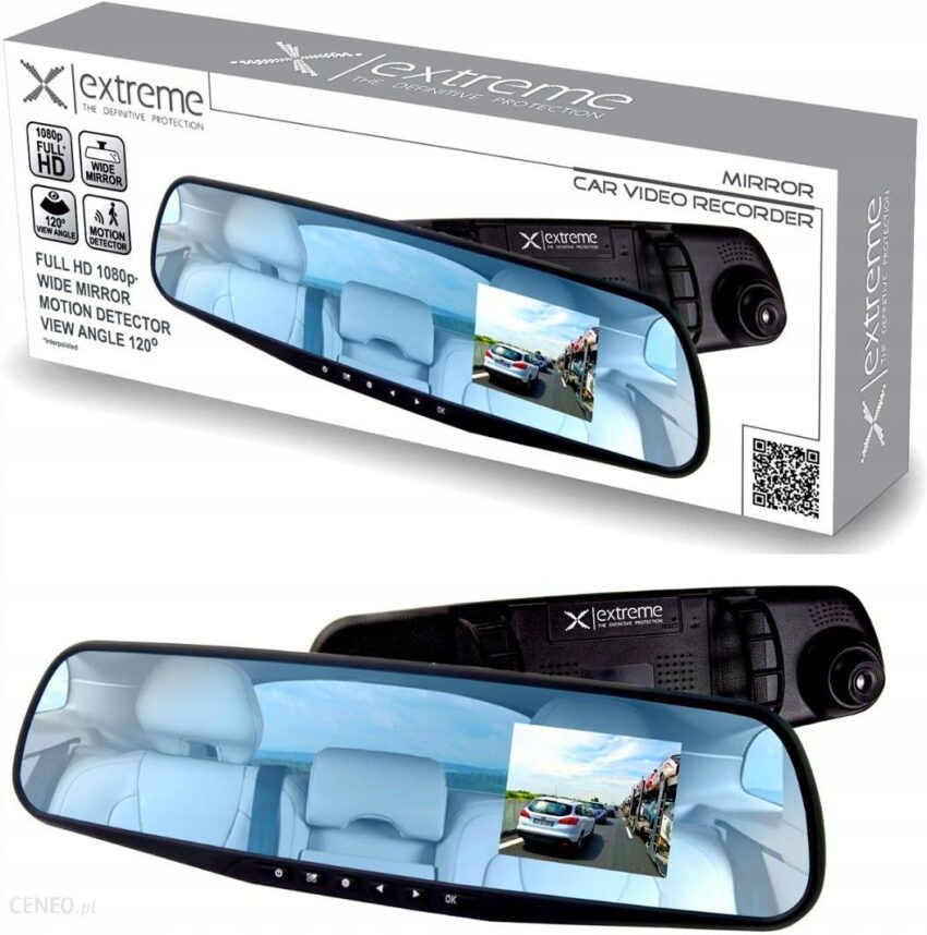 Extreme Wideorejestrator Samochodowy Auto Mirror