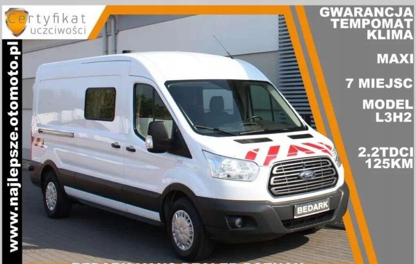 Ford Transit L3H2 MAXI, X 2014, BRYGADOWKA, 7 …