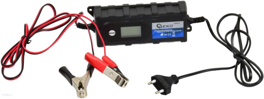 Geko Prostownik Ładowarna Elektroniczna 6/12V Lcd