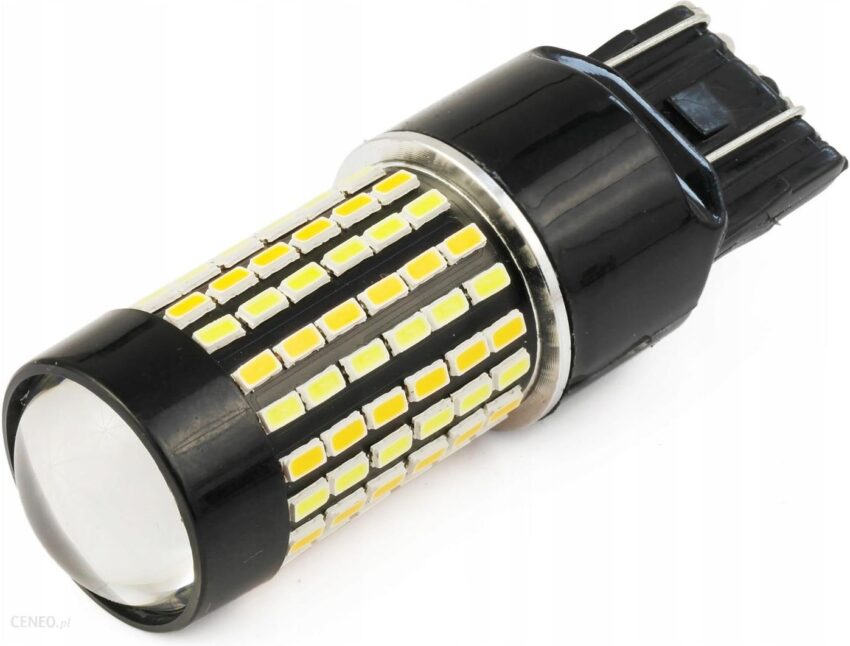 INTERLOOK DUAL W21/5W ŻARÓWKA 120 LED 3014 BIAŁA POMARAŃCZ 7443-120SMD-3014-D
