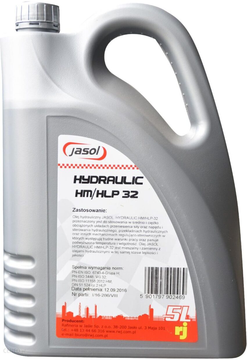 Jasol Olej Hydrauliczny Hm/Hlp 32 – 5L