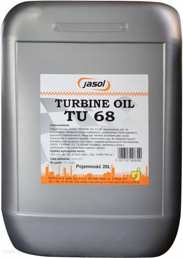 Jasol Olej Turbinowy Tu 68 20L
