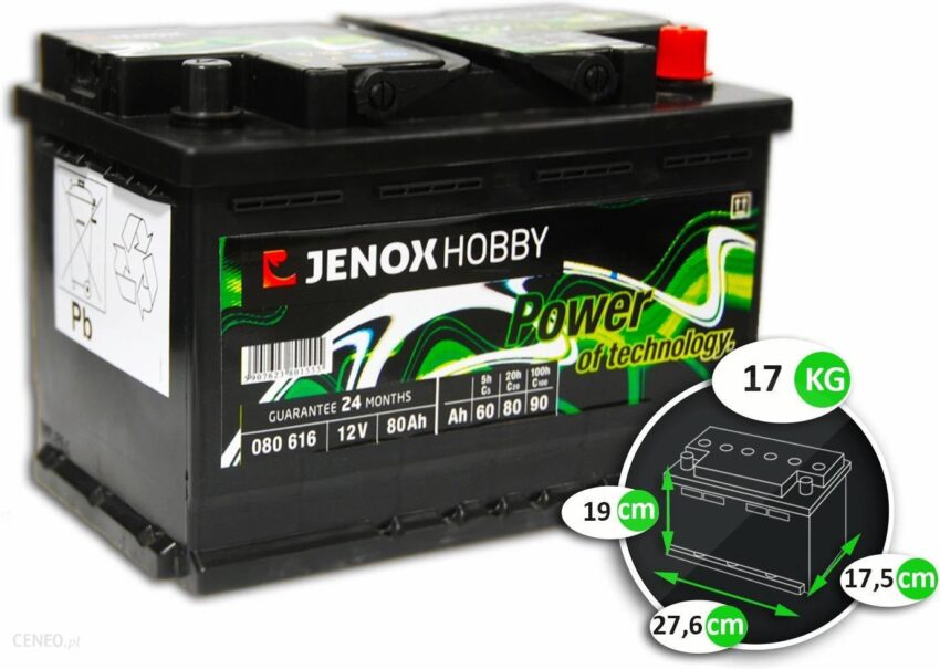 Jenox Akumulator Hobby 80Ah Jacht Kamper