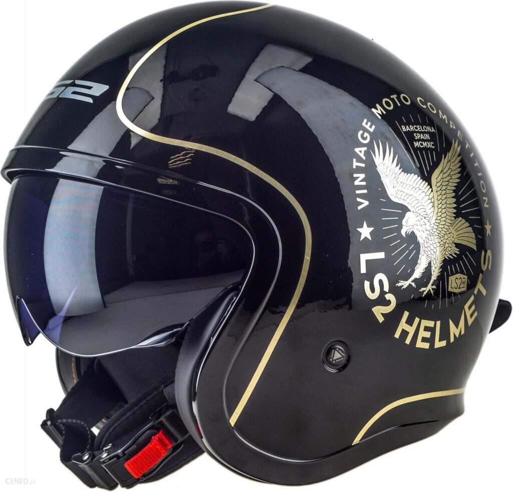 Kask otwarty LS2 OF599 SPITFIRE FLIER BLACK M