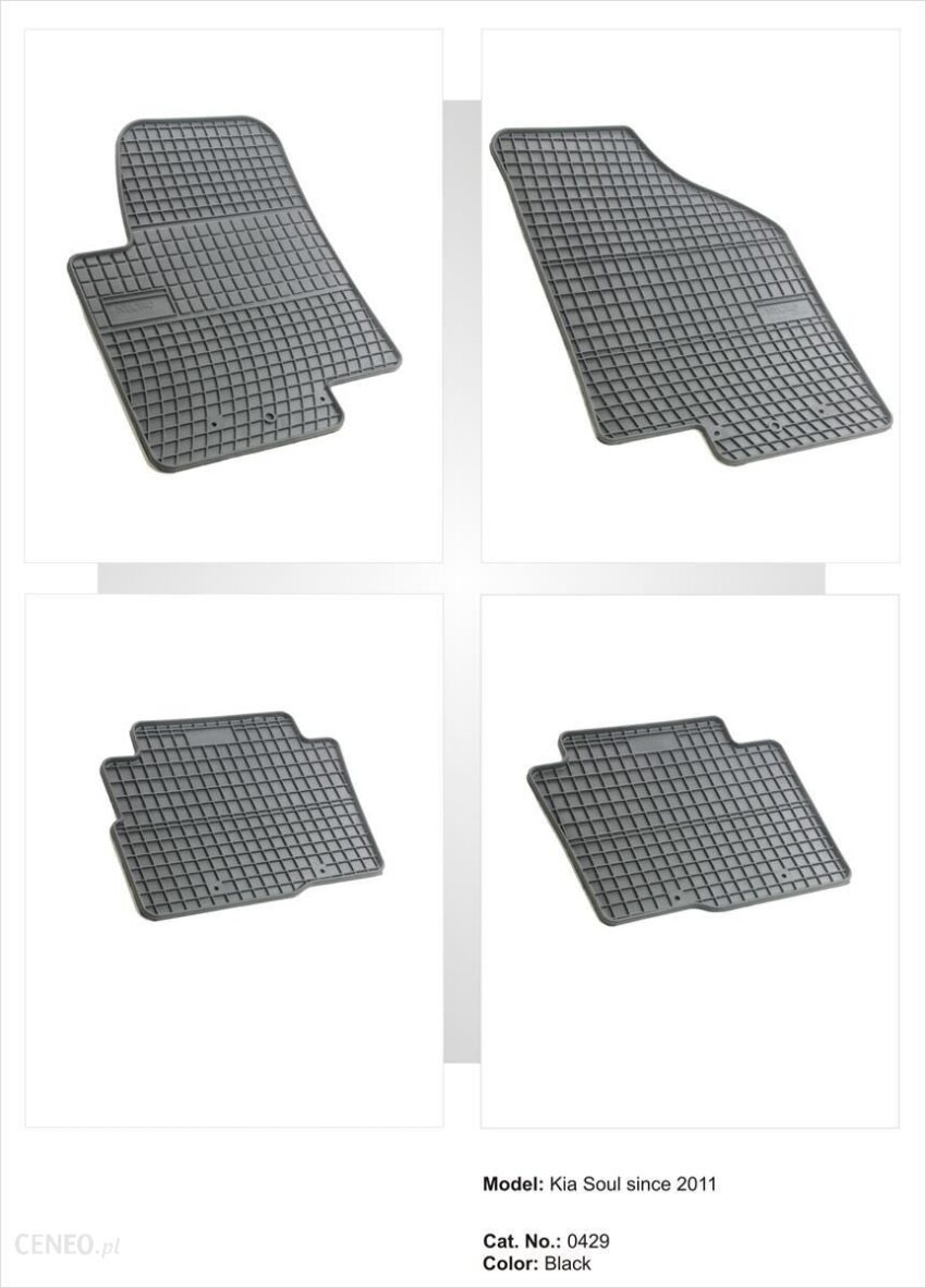 KIA Soul 2009-2013 zestaw dywaników gumowych FROGUM