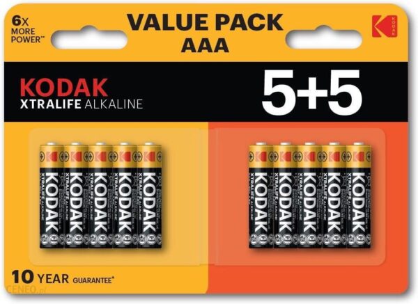Kodak Baterie Alkaliczne Xtralife Aaa Lr3 5+5 (10Pack)