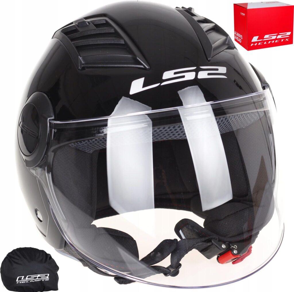 Ls2 OF562 AIRFLOW BLACK KASK OTWARTY JET CZARNY