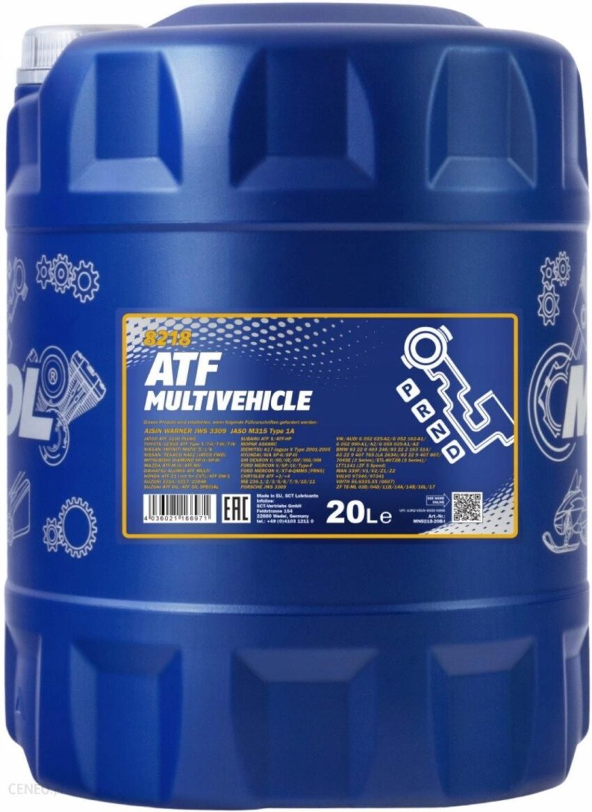 Mannol Olej Przekładniowy Atf Jws 3309 20L
