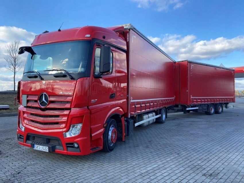 MERCEDES ACTROS 1842+PRZELOT TANDEM 38EP JAK NOWY