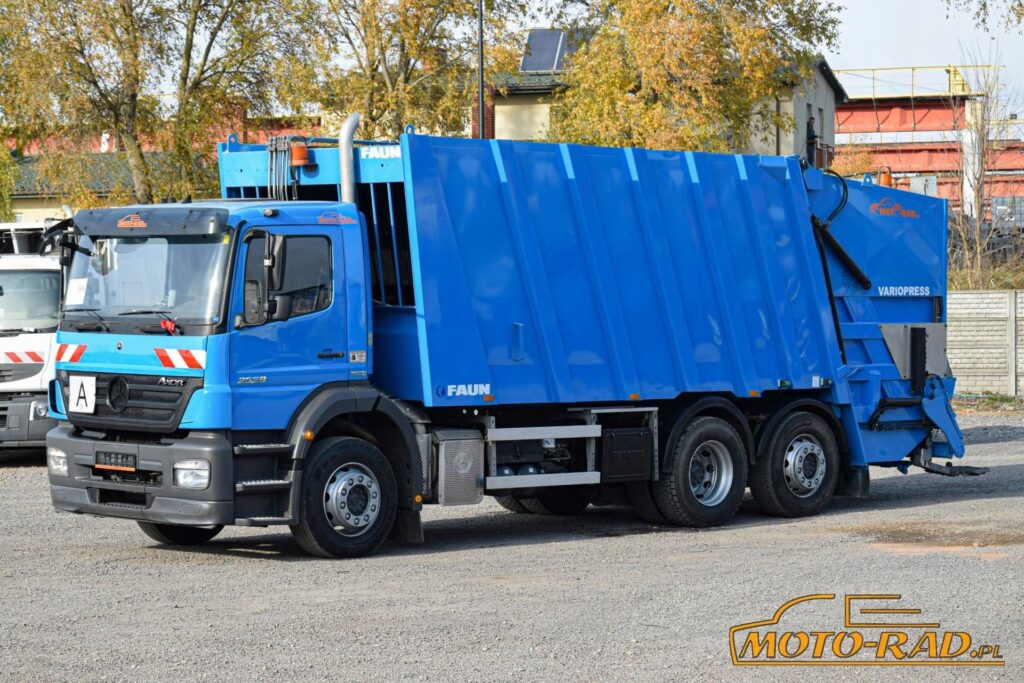 MERCEDES AXOR 2529 / 6×2 / ŚMIECIARKA FAUN / EPS