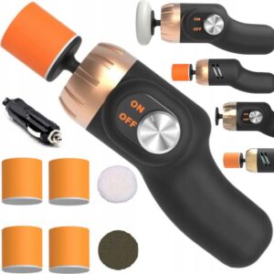 MINI POLERKA SAMOCHODOWA Maszyna Polerska 4x GĄBKA