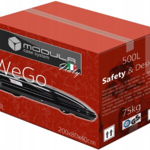 Modula Bagażnik Box Dachowy Wego 500L 200Cm Czarny