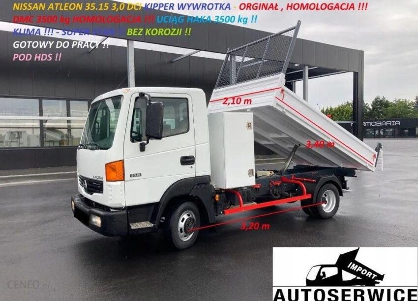 Nissan ATLEON 35.15 3,0 dCI Kipper Wywrotka Homolo
