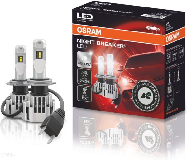 Osram H7 NIGHT BREAKER LED +220% więcej światła, homologacja 64210DWNB