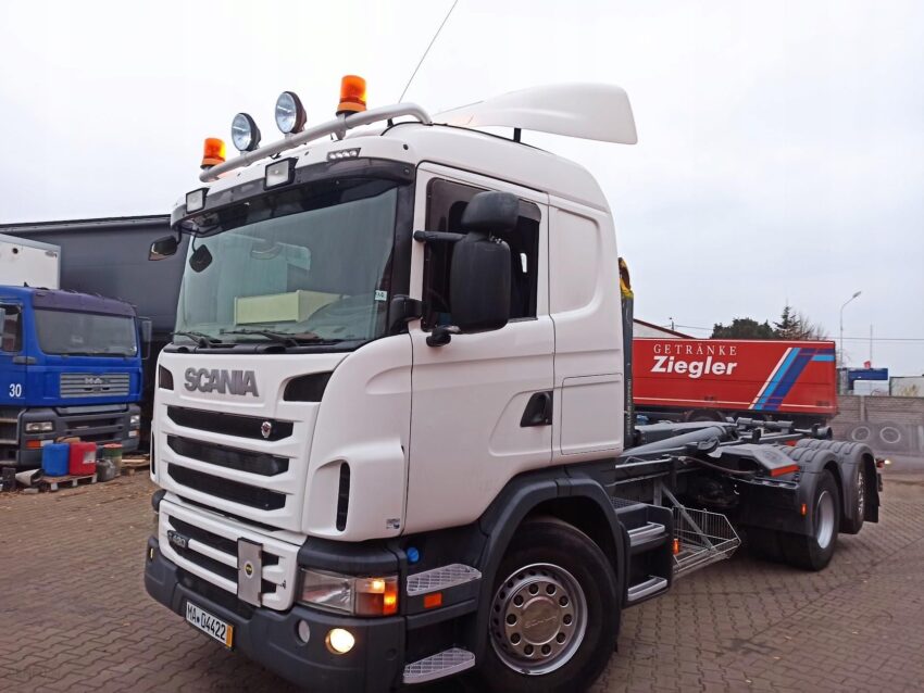 SCANIA G 420 , Hakowiec*dzwig*Meiller
