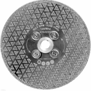 Tagred Tarcza Diamentowa 2W1 Do Cięcia Szlifowania Płytek Fazowania Kamienia Gresu Ceramiki Na Sucho 125mm M14 TA1127
