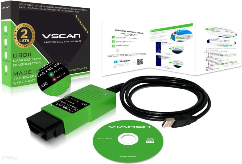 Viaken Interfejs Usb Vag Kkl we wtyku OBD2 Pl