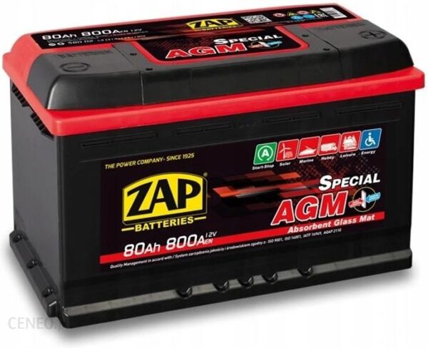 Zap Akumulator Special 80Ah 800A Agm 58001